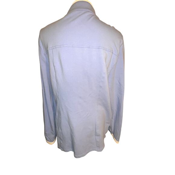 Boston proper beyond travel chic half zip snap pockets, stretchy knit shacket XL - Picture 3 of 9